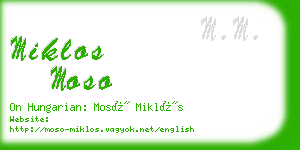 miklos moso business card